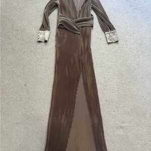 Missguided Long Sleeve Maxi Dress